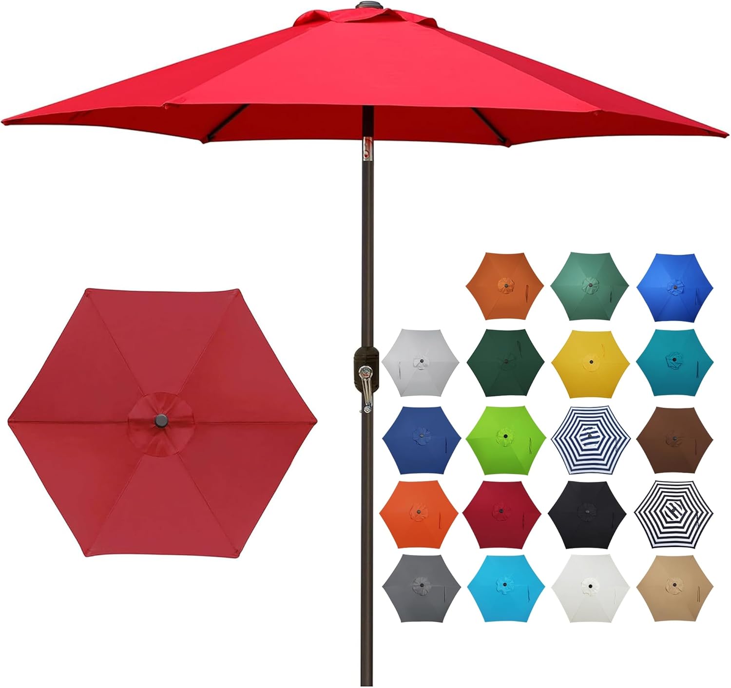Blissun 7.5 ft Patio Umbrella for Outdoor Shade and Comfort