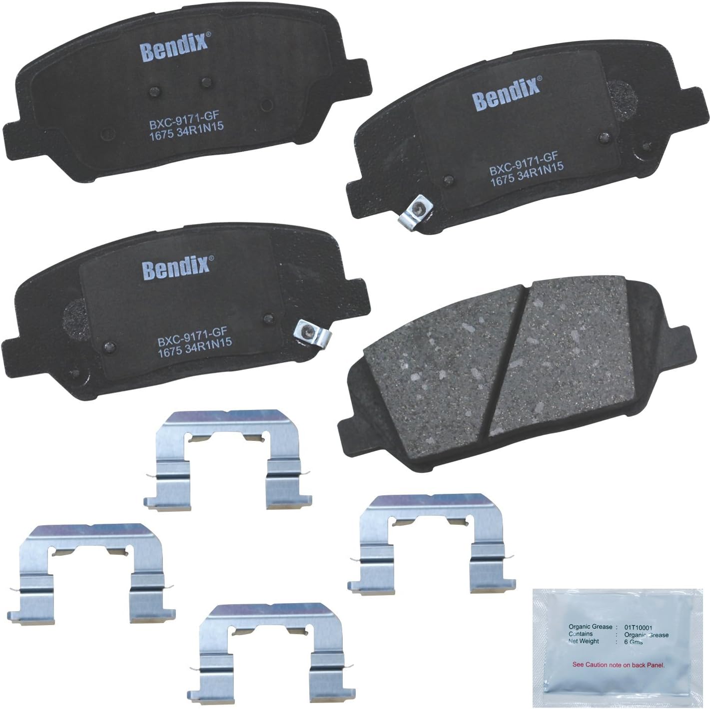 Bendix Priority1 CFC1675 Ceramic Brake Pads for Hyundai Veloster