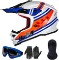 ILM Youth ATV Helmet Classic Racer L - DOT ECE Dual Certified