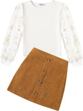 Arshiner Girl's Skirt Sets Casual Fall Outfits - Cute 2 Piece Set