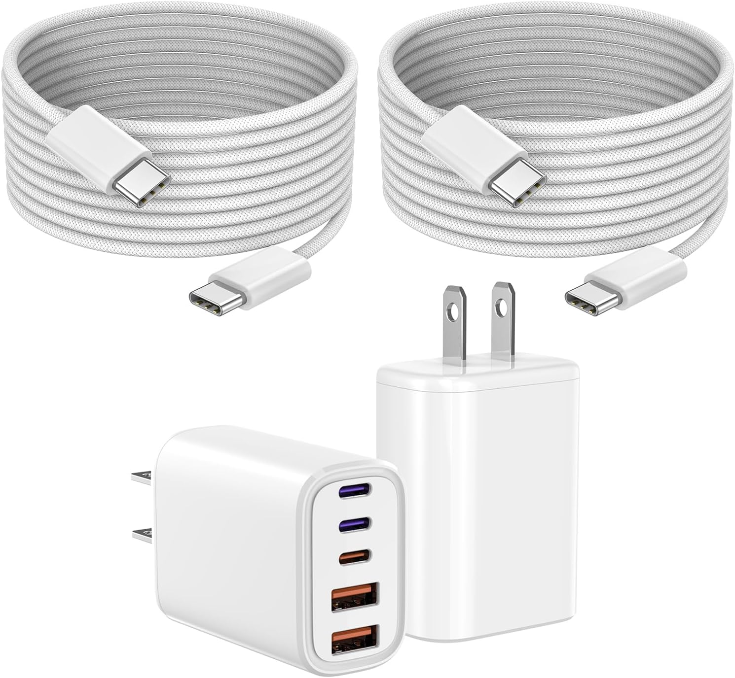 50W Multiport USB C Charger for iPhone 17 16 with 10FT Cable