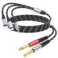 3.3FT Dual 6.35mm Mono Stereo Y-Cable: Maximize Audio Connections!