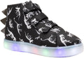 Boys Light Up Dinosaur Sneakers - Fun 3D Spikes & Hook-and-Loop
