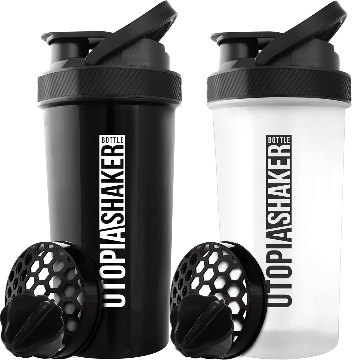 Utopia Home 28oz Protein Shaker Duo - Mix with Ease!