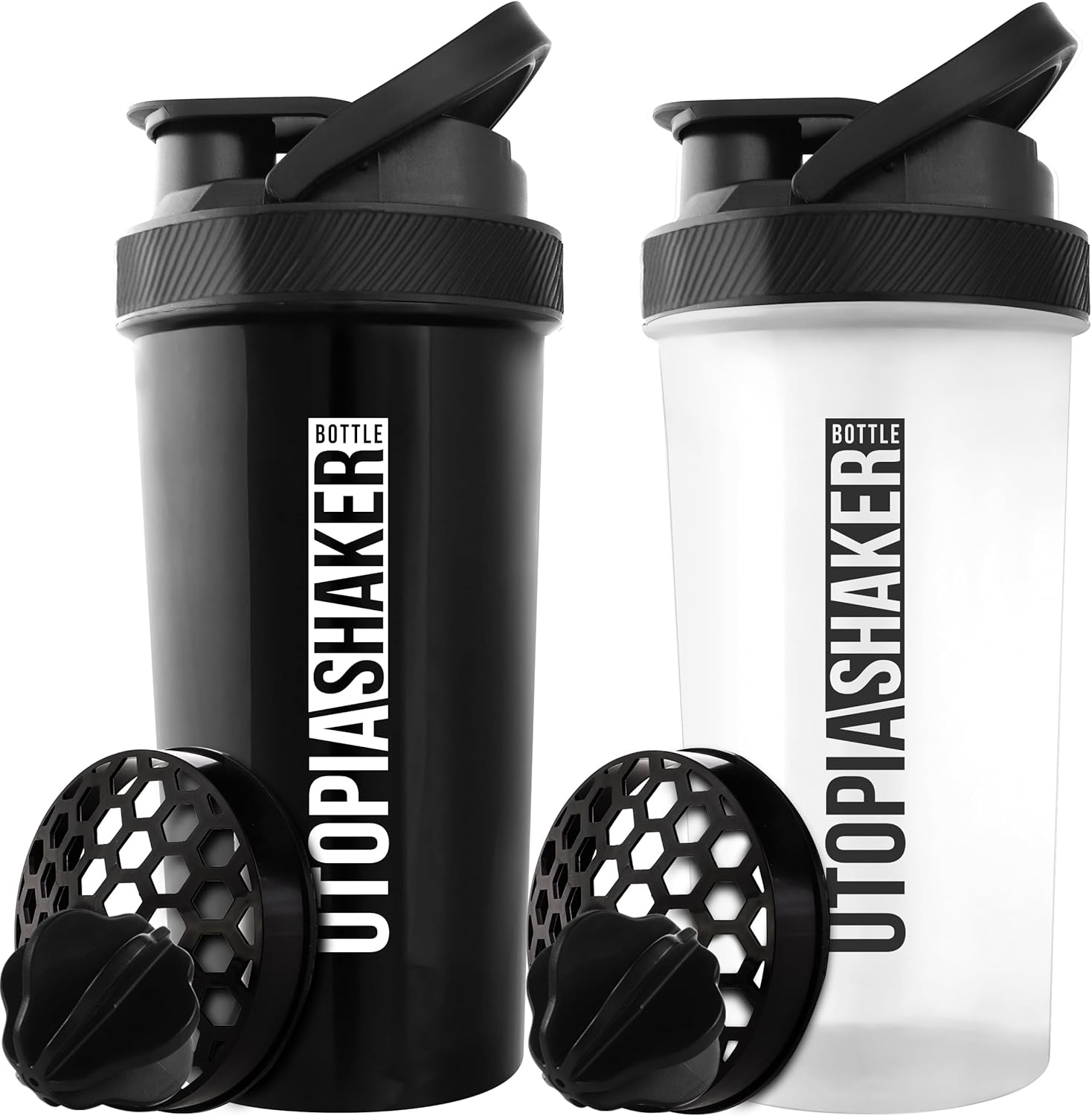 Utopia Home 28oz Protein Shaker Duo - Mix with Ease!