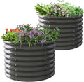 Galvanized Raised Garden Bed 2-Pack 3ft x 24in Tall - Durable Planter