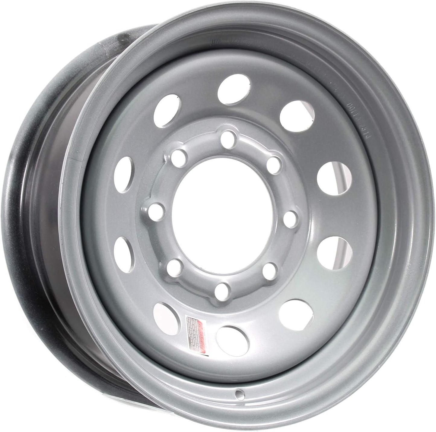 16 in Silver Mod Trailer Wheel 8 Lug for Heavy Duty Use