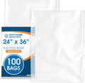 Spartan Industrial 24 x 36 Clear Poly Bags 100 Count - Heavy Duty