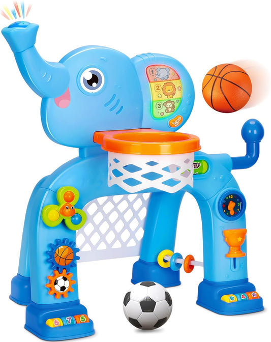 Toddler Basketball Hoop & Soccer Goal for Active Playtime Fun