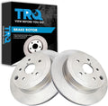 TRQ Rear Brake Rotors Set Vented Compatible with 2008-2017 Subaru WRX
