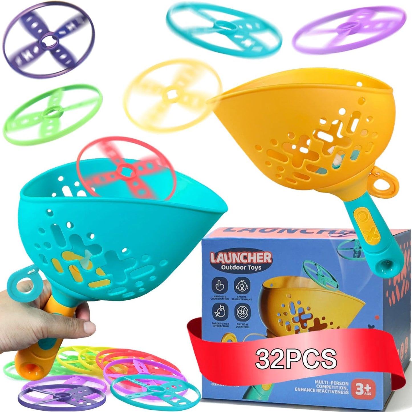 Jishi Flying Disc Launcher: Fun Outdoor Game for Kids