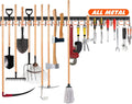 68ft All Metal Garden Tool Organizer Wall Mount - Heavy Duty Storage