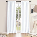 Pure White Half Blackout Curtains 96 in Length - Room Darkening