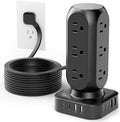 TenTrend Power Tower: Fast Charge Hub w/ 12 AC Outlets & 8 USB Ports