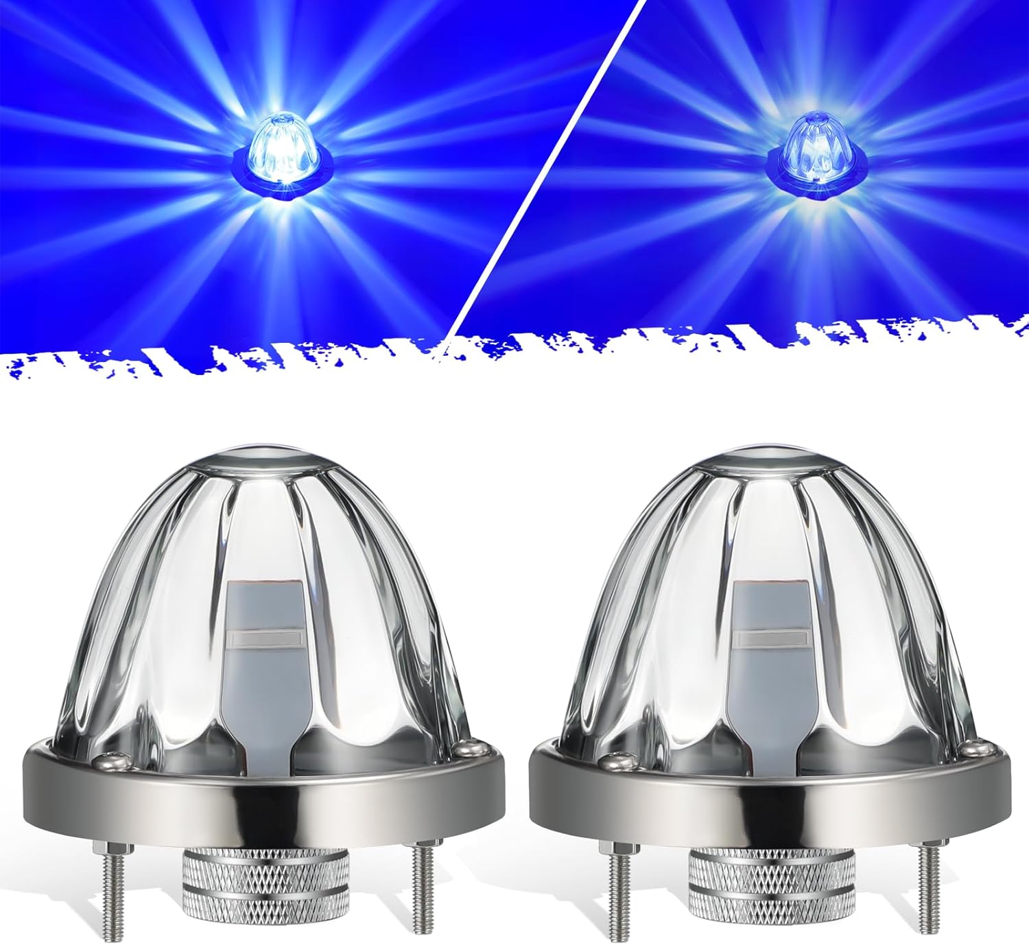 Partsam 2Pcs Glass Watermelon Lights for Trucks - Bright & Durable