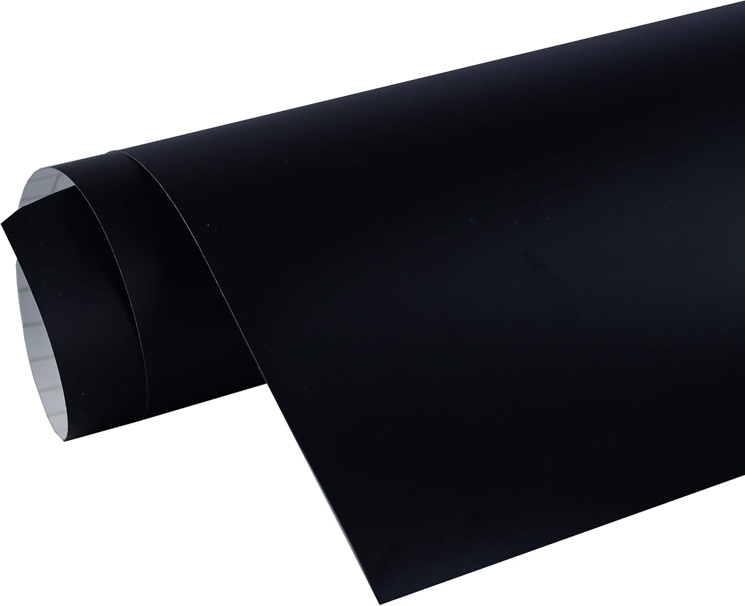 24in x 40ft Matte Black Repositionable Adhesive-Backed Vinyl