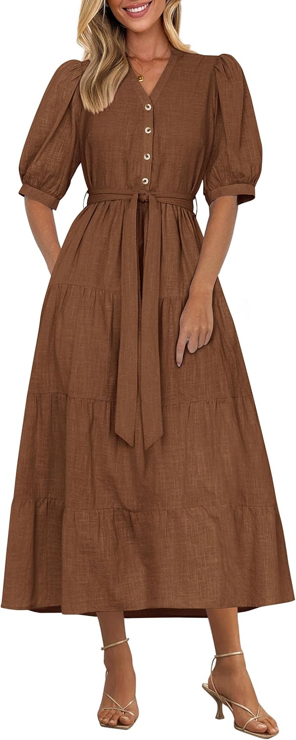 PRETTYGARDEN Summer Dresses for Women 2025 Elegant Classy Style
