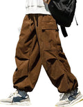 ZAFUL Flat Pocket Parachute Pants for Men Unisex Baggy Y2K - Casual