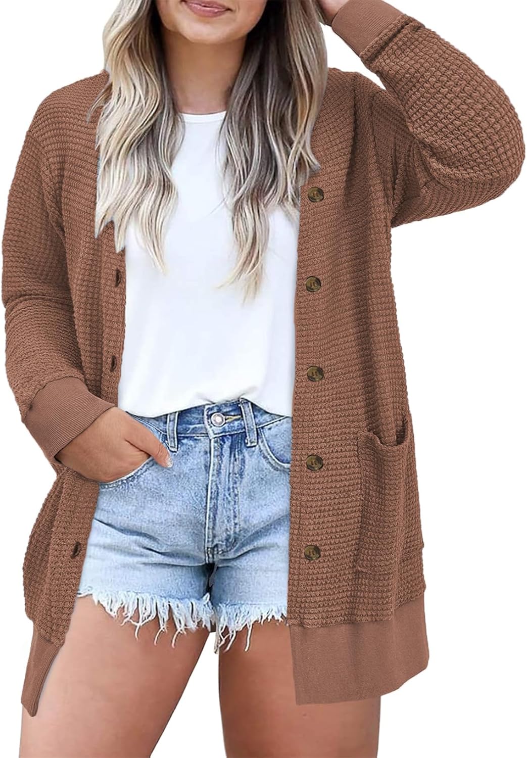 Eytino Womens Plus Size Cardigans for Casual Chic Style