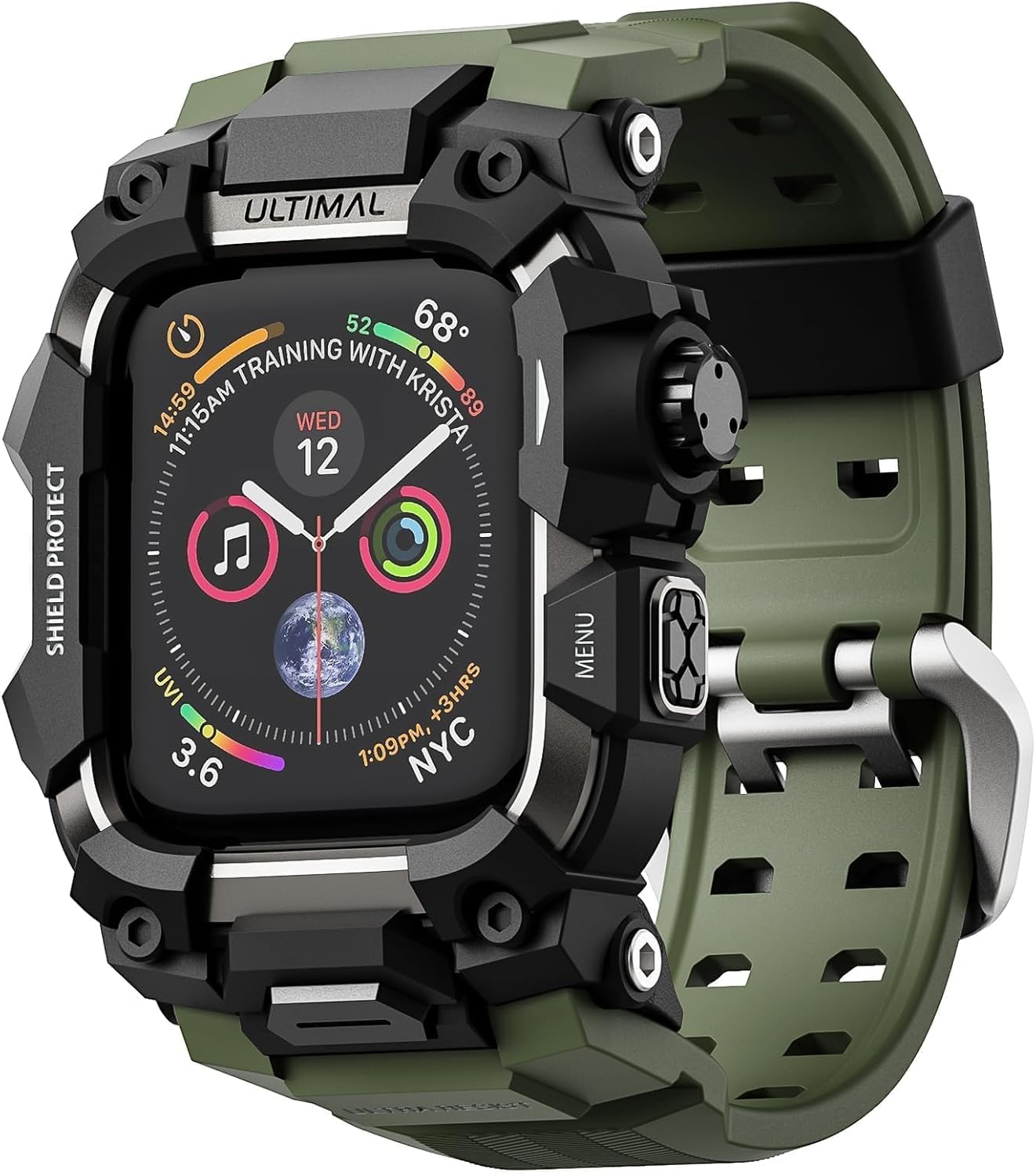 ULTIMAL Rugged Case with Band for Apple Watch 45mm - Tough & Stylish