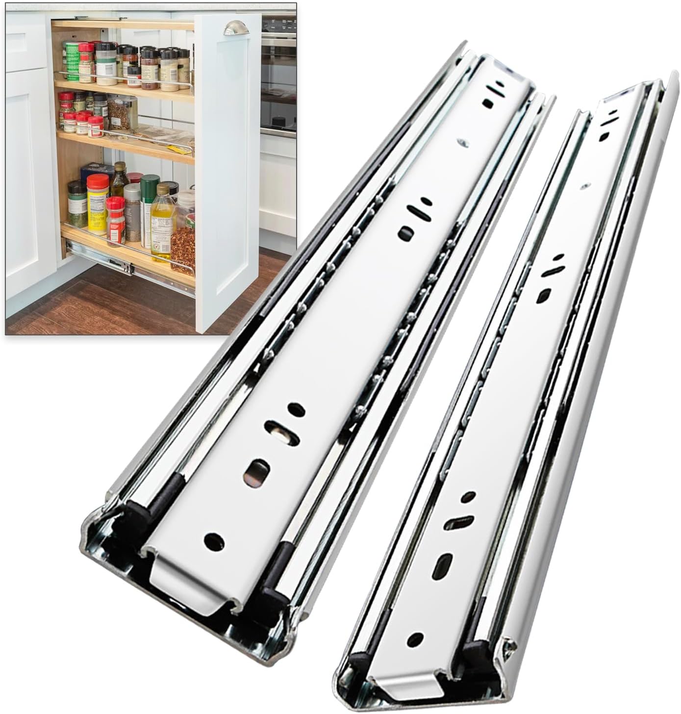 Heavy Duty Locking Drawer Slides Full Extension Runners 36 in
