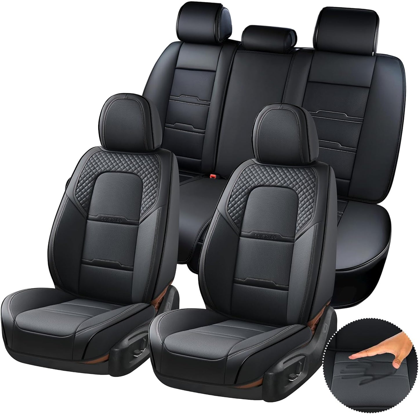Nappa Leather Car Seat Covers Set - Ultimate Protection!