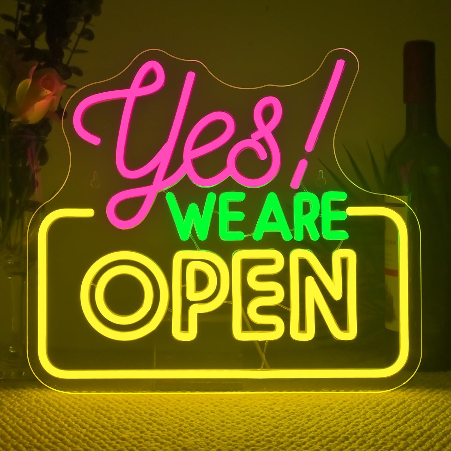 Ineonlife Open Neon Sign Light Up for Business Wall Decor