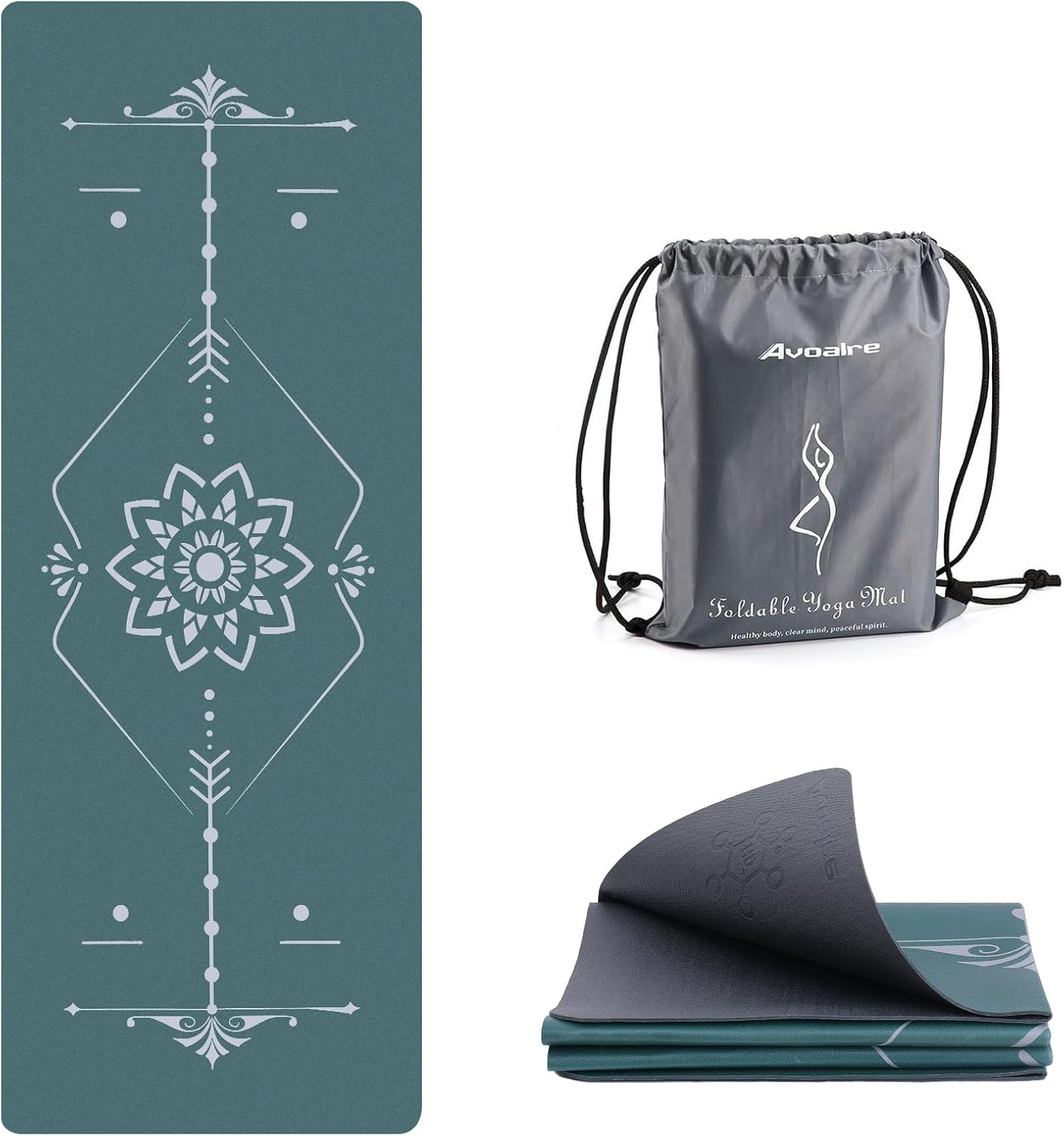 Avoalre Foldable Travel Yoga Mat: Non-Slip & Lightweight