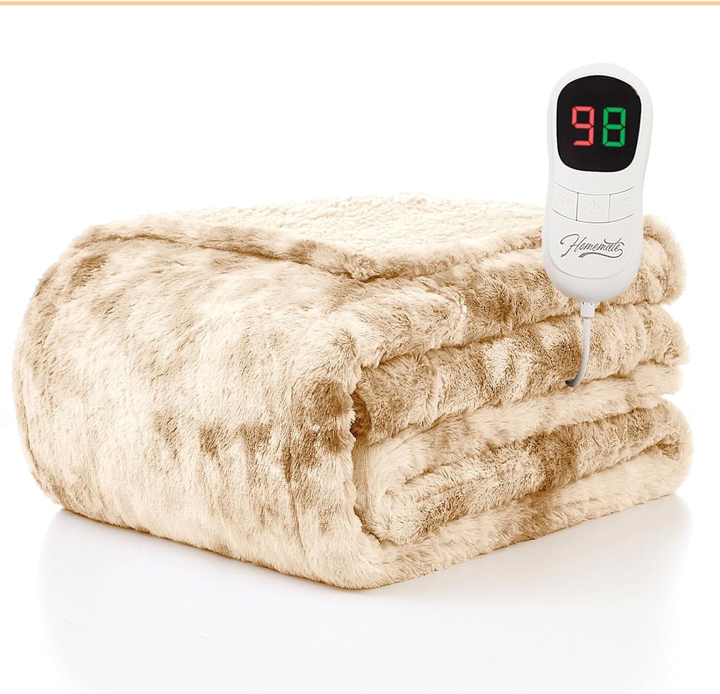 Homemate Heated Blanket Electric Throw - Luxurious Comfort & Safety