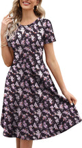 Knee Length Floral Dress for Women in Timeless Vintage Style