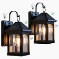 Solar Outdoor Wall Lights 2 Pack - Motion Sensor 3000K Warm White