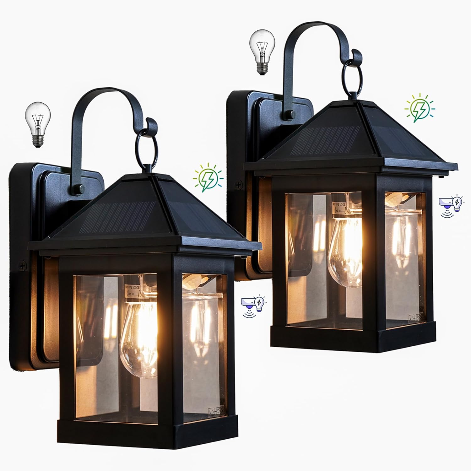 2025 New Solar Outdoor Wall Lights for Fence and Front Door