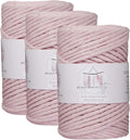 Makromecity 3mm Single Strand Macrame Cord 3 Skeins - Soft Natural