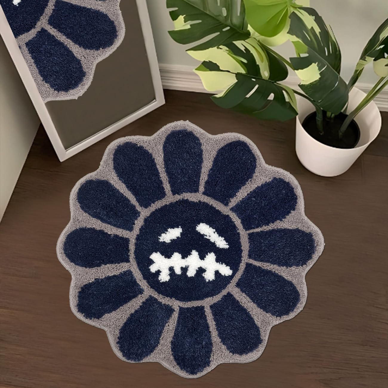 Trippy Happy Face Rug by Shovagy - Soft & Non-Slip Bath Mat