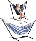2-in-1 Convertible Free Standing Hammock with Stand Included