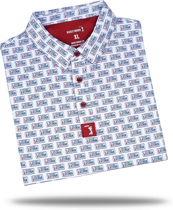 Funny Golf Polo Shirts with UPF 50 Protection for Men