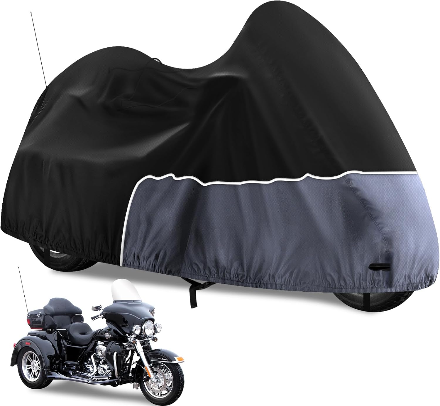 Waterproof 3 Wheel Motorcycle Trike Cover for Harley Davidson