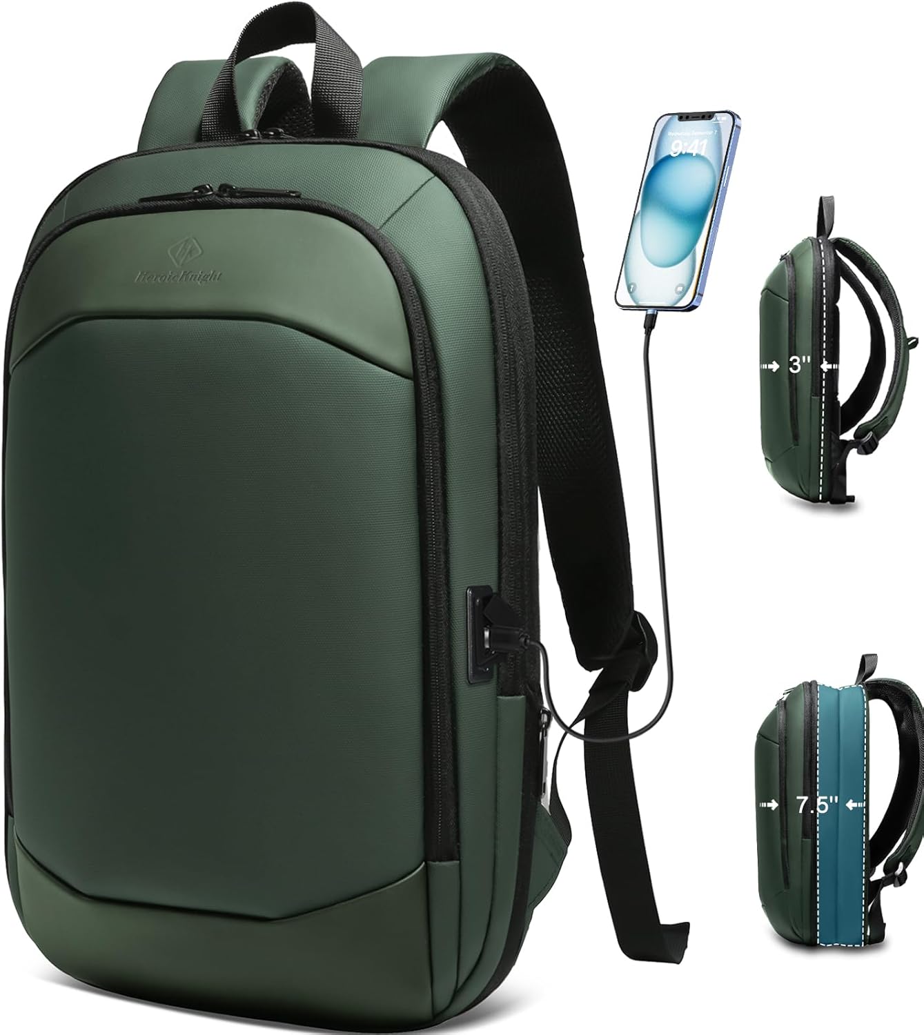 17 Inch Slim Expandable Waterproof Business Backpack for Travel