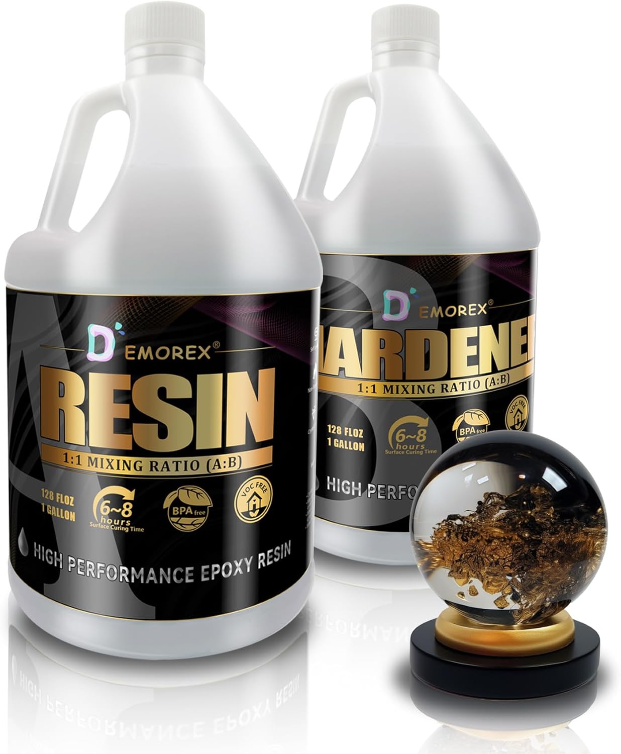 2 Gallon Crystal Clear Epoxy Resin Kit for Art & Craft Projects