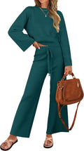 ZESICA Women's 2 Piece Knit Lounge Set - Cozy Everyday Style Pant