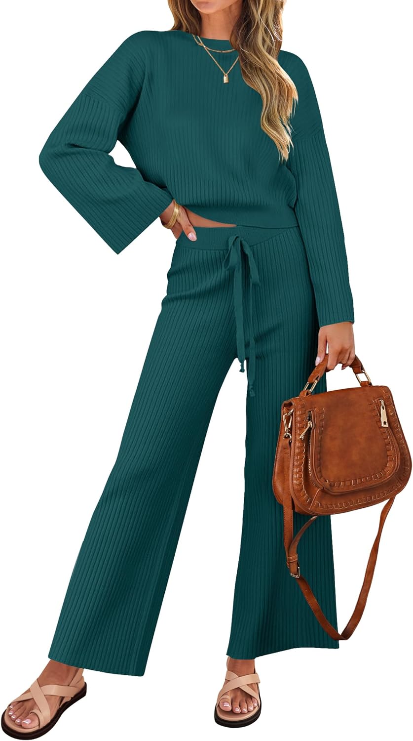 ZESICA Women's 2 Piece Outfits Set for Casual Comfort