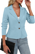 ELLEVEN Women's Casual Stretchy Knit Blazer - Lightweight Slim Fit