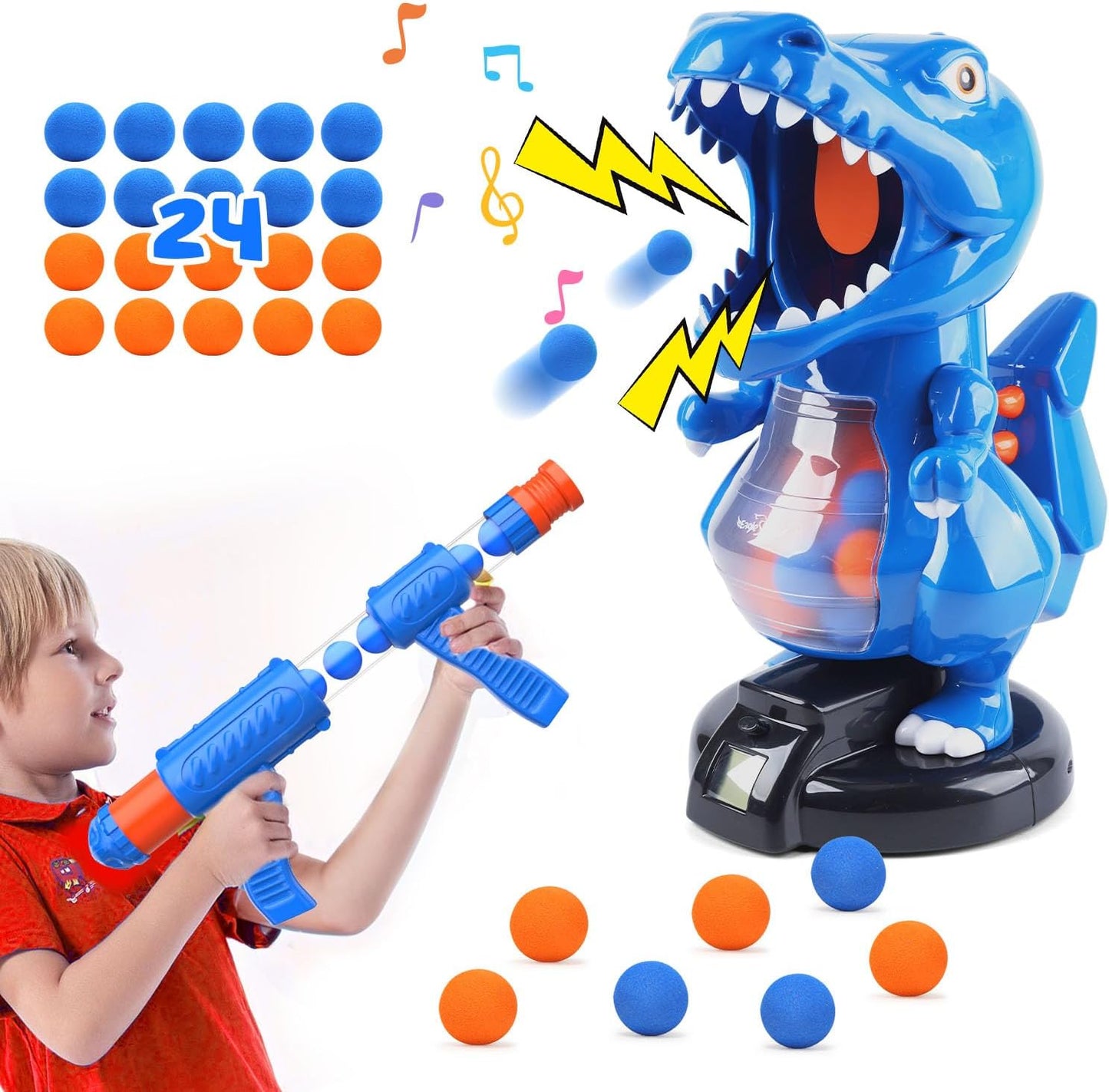 EagleStone T-Rex Dinosaur Shooting Toys for Kids Age 6-10