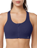Yvette Zip Front Sports Bra - High Impact Support for Large Busts is