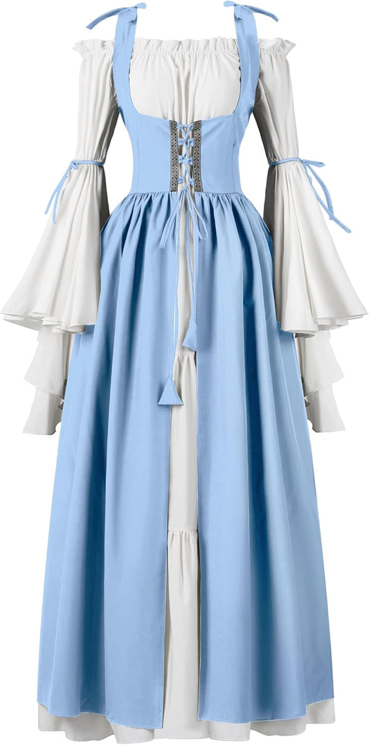 Renaissance Costume Women Corset Dress for Halloween Fun