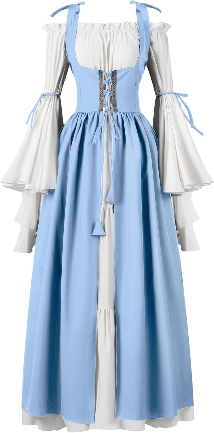 Renaissance Costume Women Corset Dress for Halloween Fun