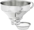 Stainless Steel Funnel with Fine Mesh Filter - Professional 5 in