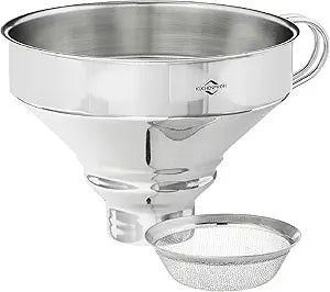 Kuchenprofi Stainless Steel Funnel with Fine Mesh Filter, 5 in