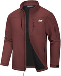 WULFUL Men's Lightweight Softshell Jacket - Warm Fleece Lined Active