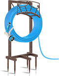 Garden Hose Holder Heavy Duty Metal Stand - Stable 5-Spike Base
